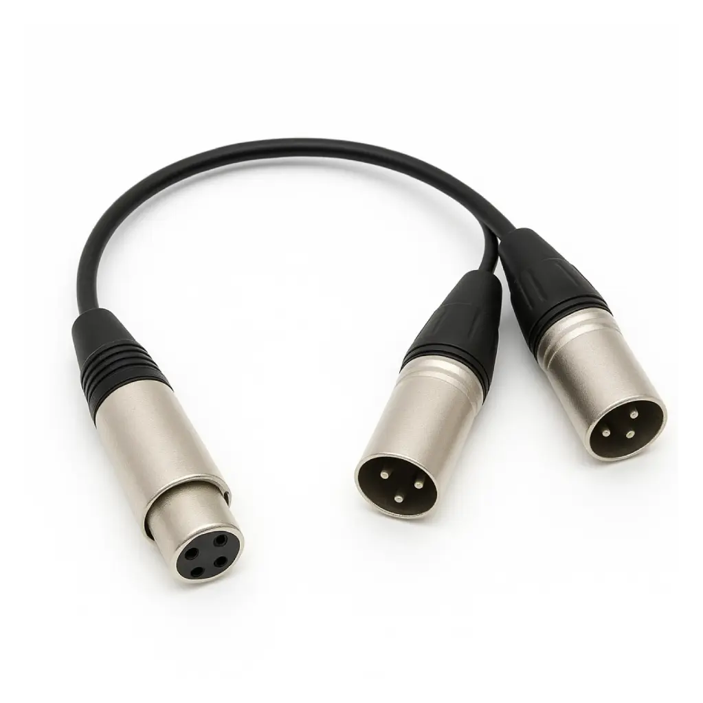 XLR splitterkabel 1x XLR (vrouwelijk) naar 2x XLR (mannelijk)