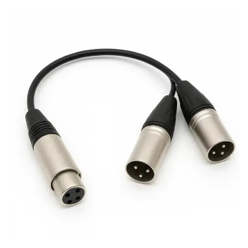 XLR splitterkabel 1x XLR (vrouwelijk) naar 2x XLR (mannelijk)